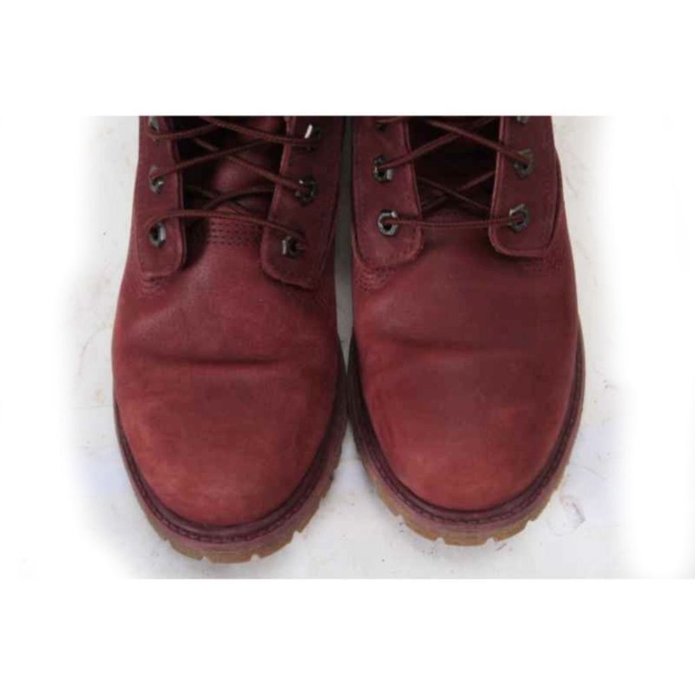 Timberland  6-INCH PREMIUM D-RING WATERPROOF BOOTS hiking boots maroon sz 8 - Picture 3 of 11